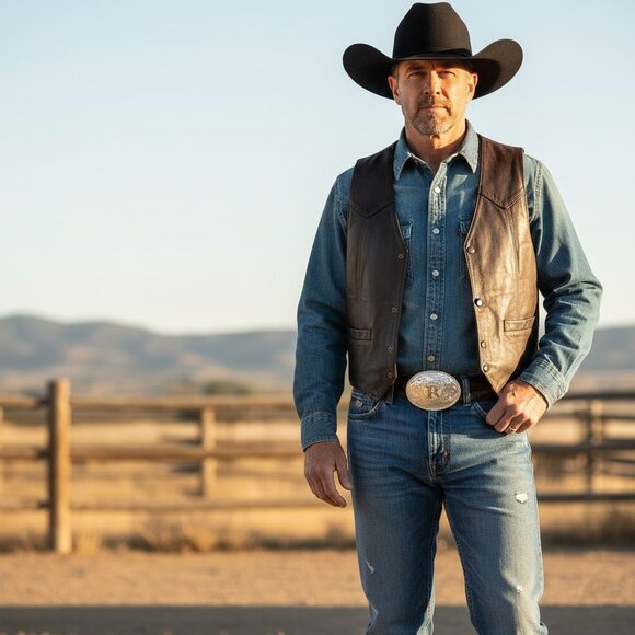 Montana Silversmiths UNISEX Buckle in Two Tone Silver and Gold Finish - Picture 2 of 11